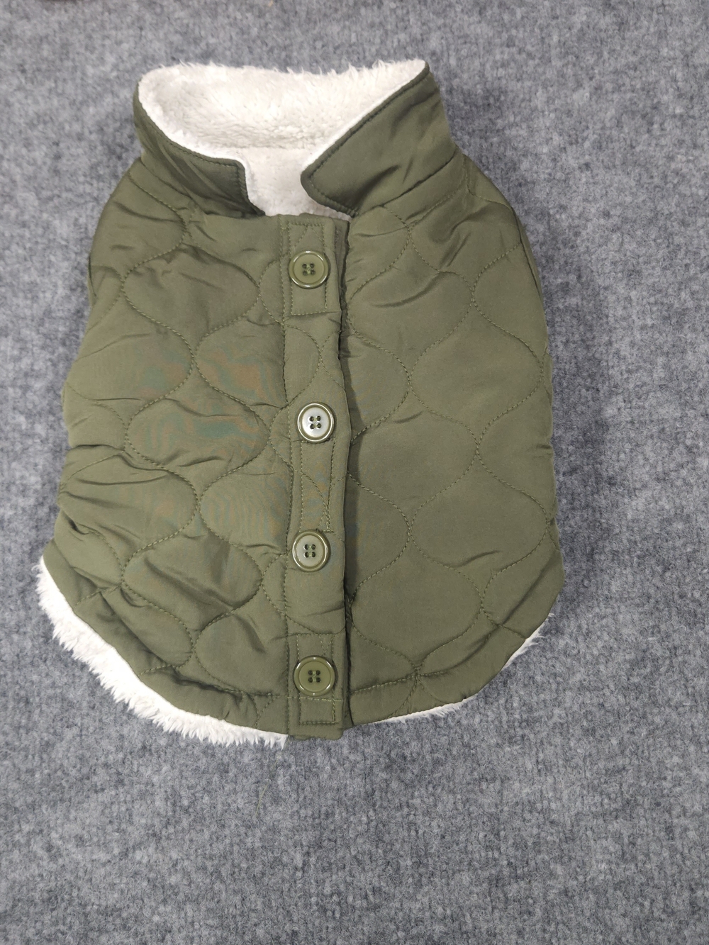 K9 Apparel Dog Coat in Green & White Size Small Like New